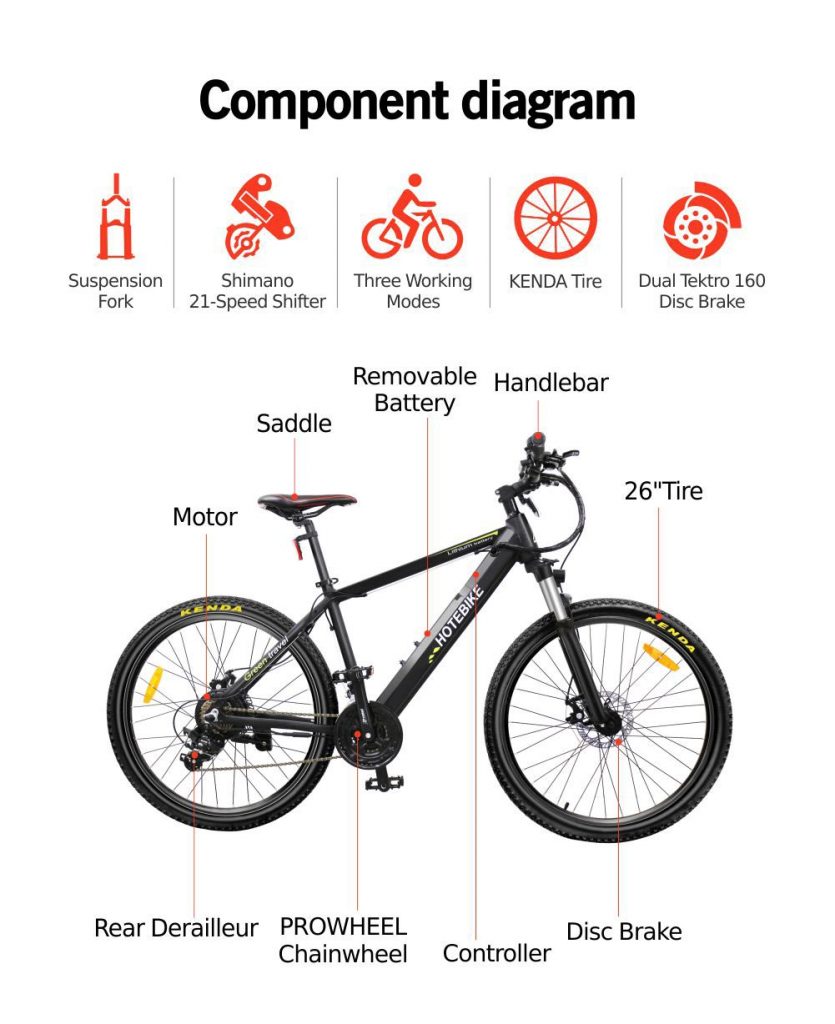 36V intelligent brushless aluminum cheap electric mountain bike china bicycle near me - electric mountain bike - 3