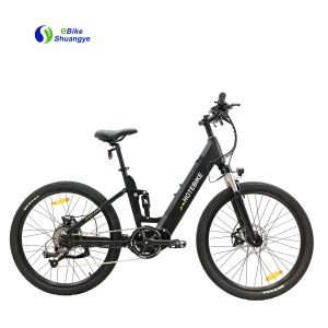 27.5inch Full Suspension Electric Mountain Bike aluminum Frame Bafang E-bike Dual Suspension
